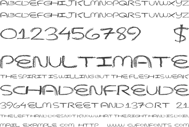 BeaverScratches font preview