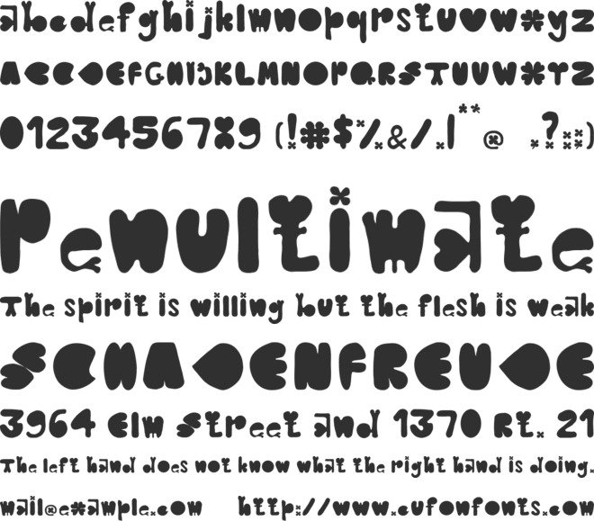 clover typeface font preview