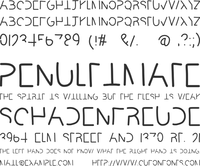 READABLE font preview