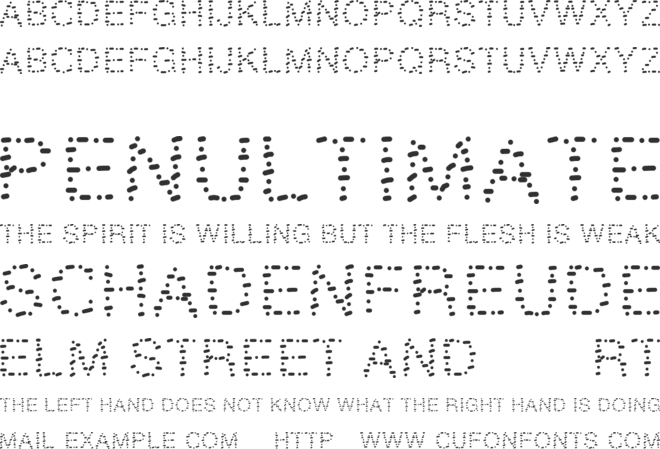 GAELLEnumber9 font preview