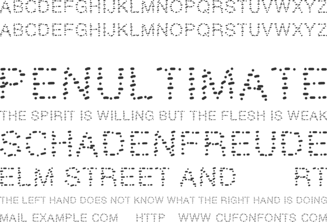 GAELLEnumber9 font preview