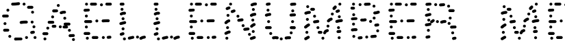 GAELLEnumber9 Medium font
