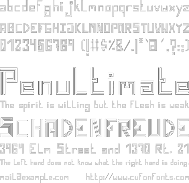 untrazuko font preview