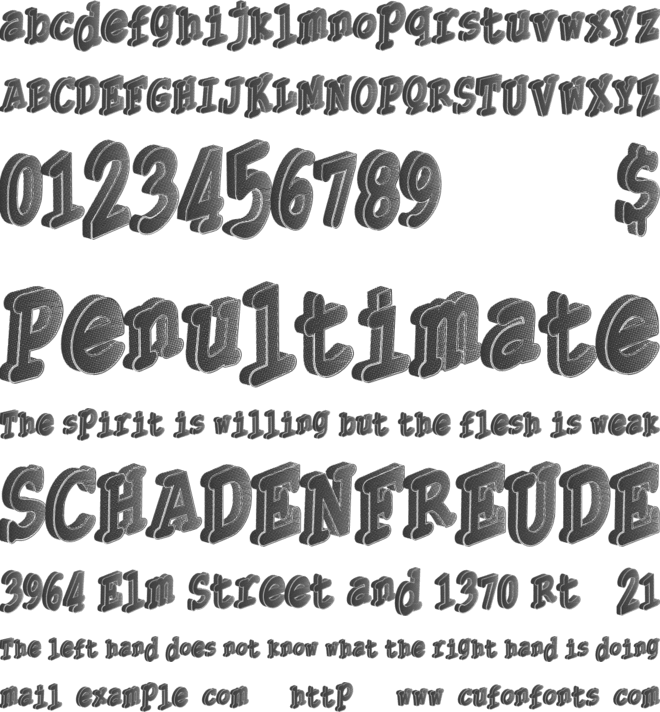 Thirdly font preview