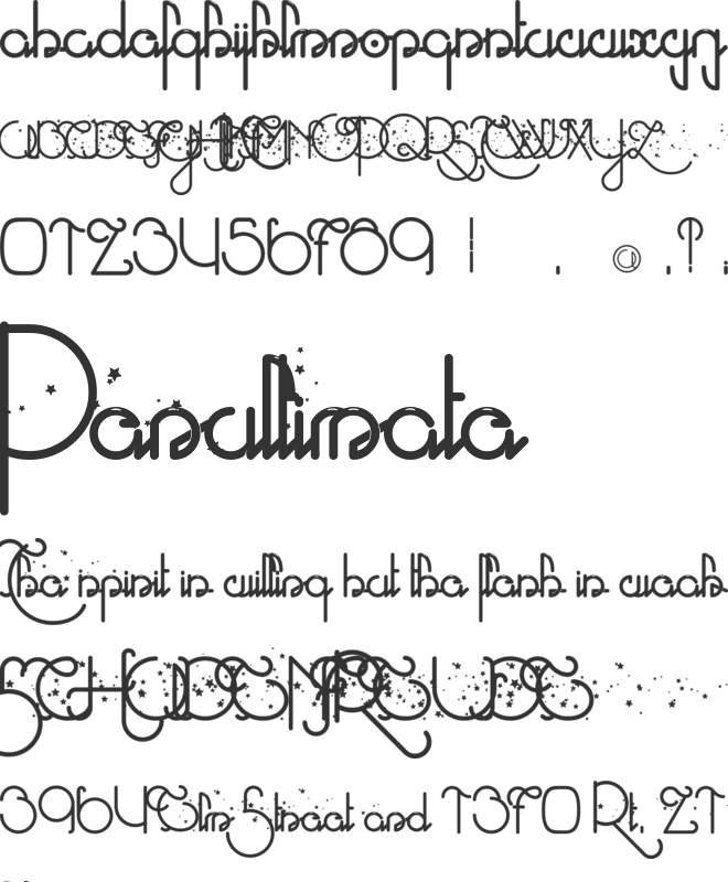 Atlas Eternal 78 Star font preview