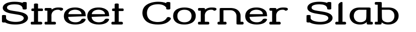 Street Corner Slab Extend font