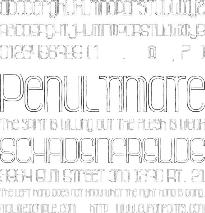 La Grosse Cochonne Defaced font preview