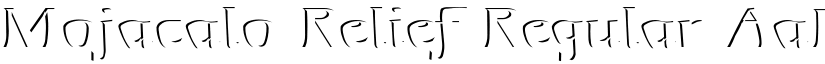 Mojacalo Relief Regular font