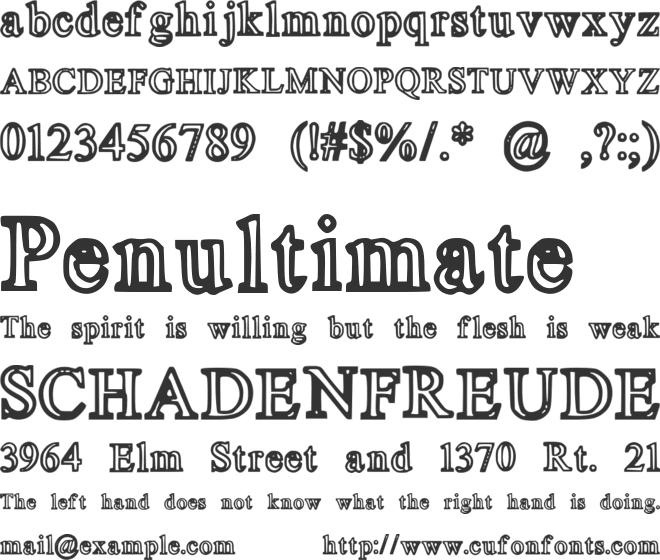 ClosetoTO font preview