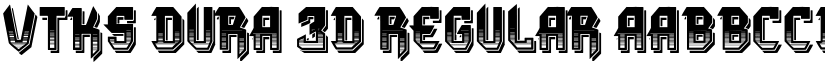 VTKS DURA 3D Regular font