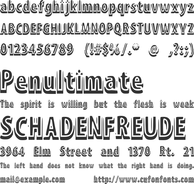 ShadowM font preview