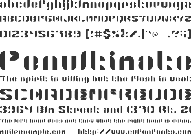 5Structonix font preview