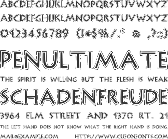 OutlineStorm font preview