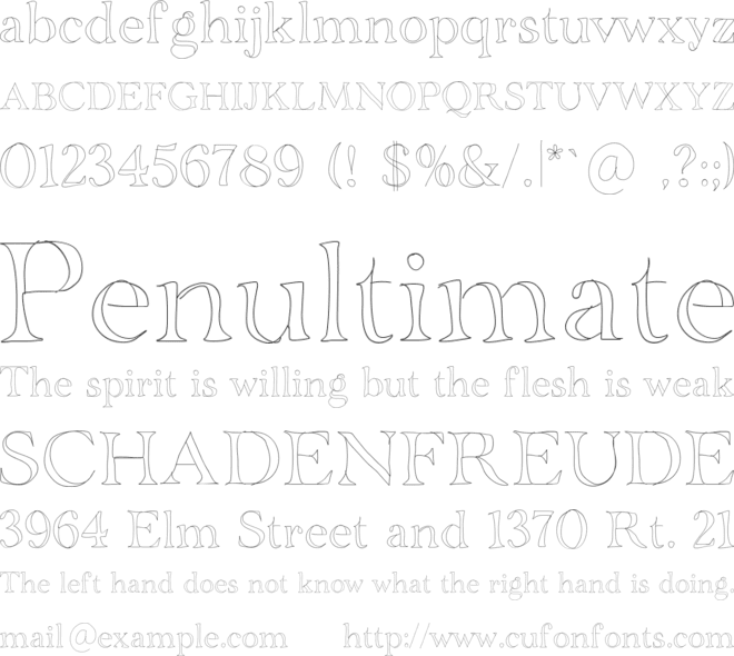 BDGrenoble font preview