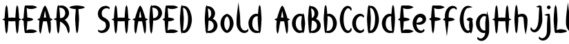 HEART SHAPED Bold font