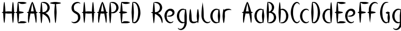 HEART SHAPED Regular font