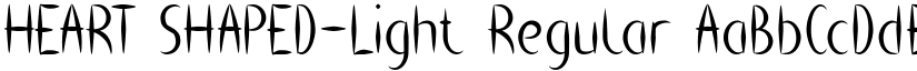 HEART SHAPED-Light Regular font