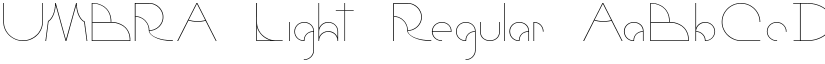 UMBRA Light Regular font