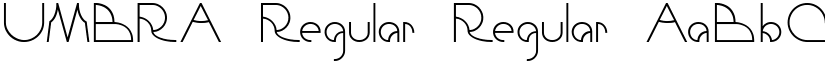 UMBRA Regular Regular font