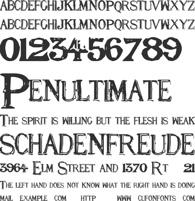 NineEight font preview