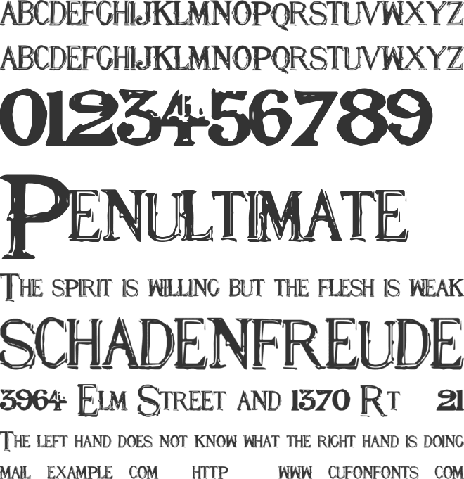 NineEight font preview