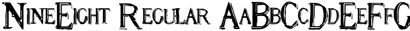 NineEight Regular font