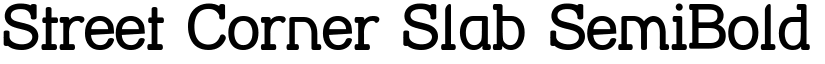 Street Corner Slab SemiBold font