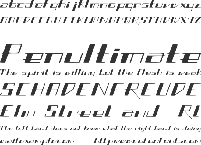 SlantGeo font preview