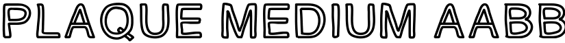 PLAQUE Medium font