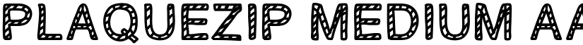 PLAQUEZIP Medium font