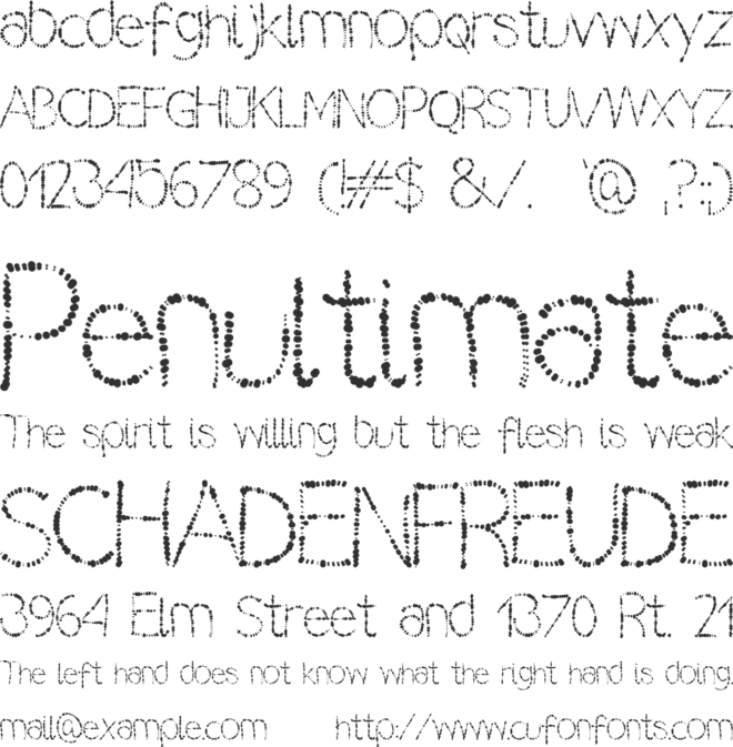 lilas font preview