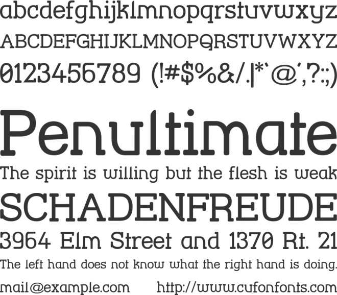 Street Corner Slab font preview
