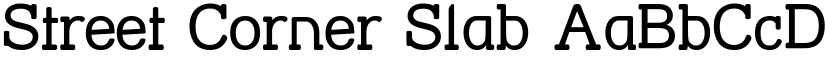 Street Corner Slab font