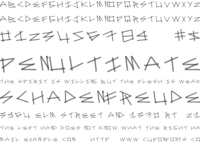DotSticks font preview