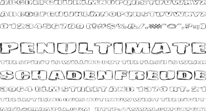 Haudankorva font preview
