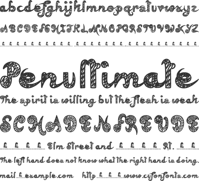 Teenage Dreams font preview