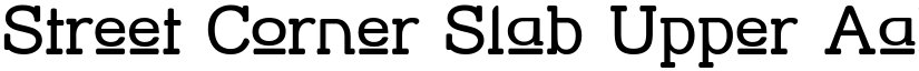 Street Corner Slab Upper font