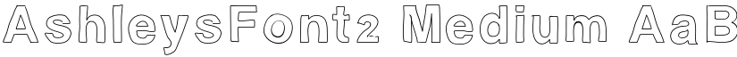 AshleysFont2 Medium font