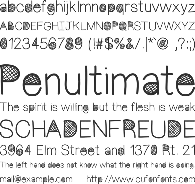 MixCrosshatch font preview