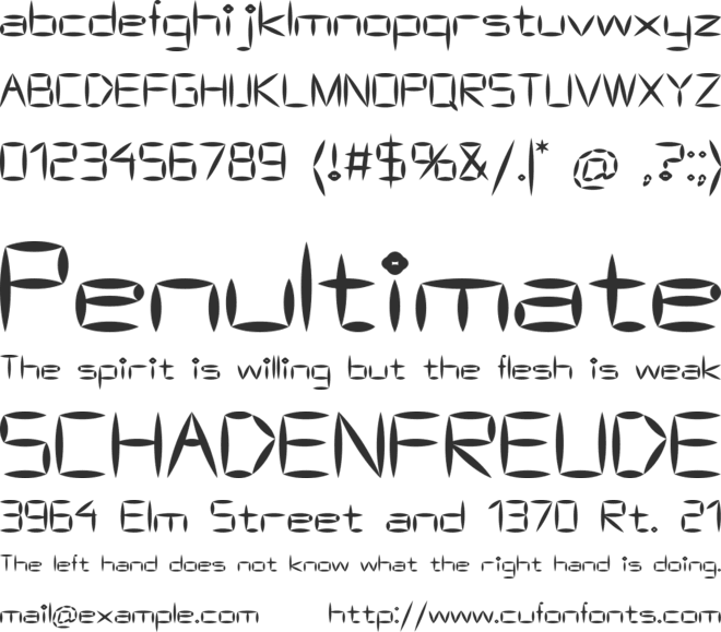 AS Bascalc font preview