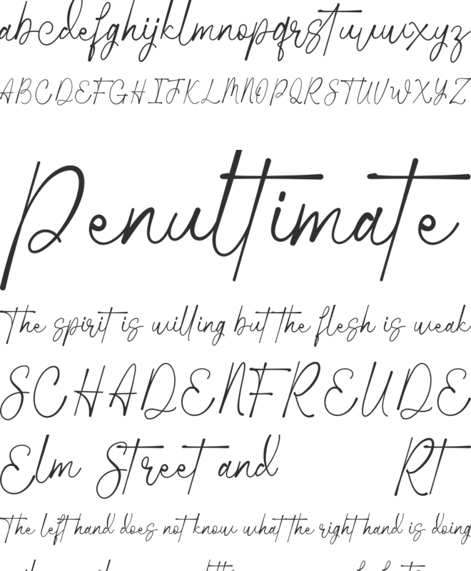 Wathanda Signature font preview