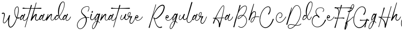 Wathanda Signature Regular font