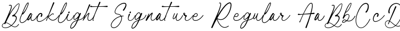Blacklight Signature Regular font