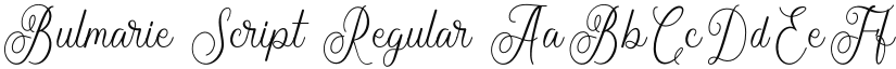 Bulmarie Script Regular font
