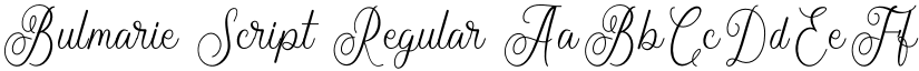 Bulmarie Script Regular font