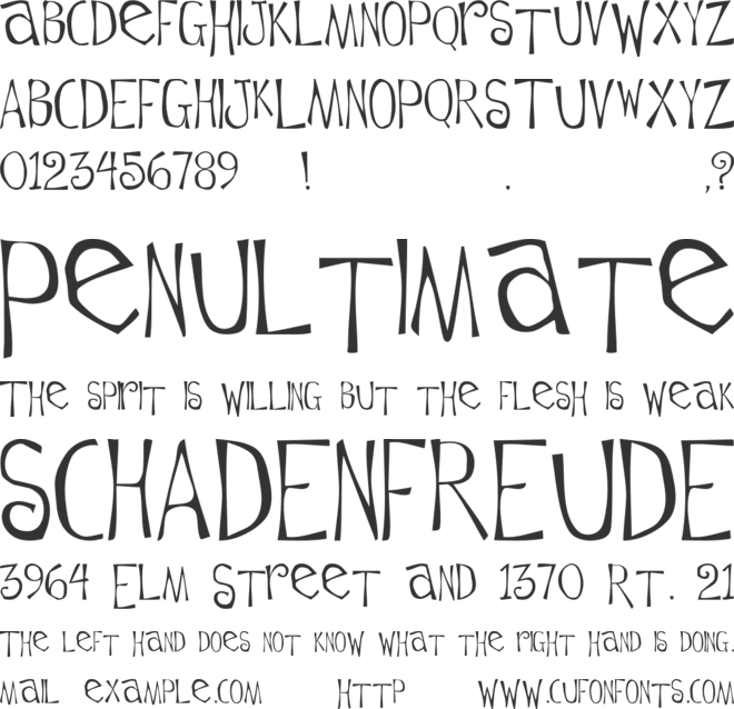 Flowerchild font preview