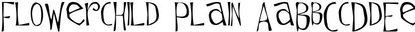 Flowerchild Plain font