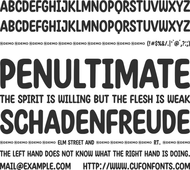 Story Element font preview