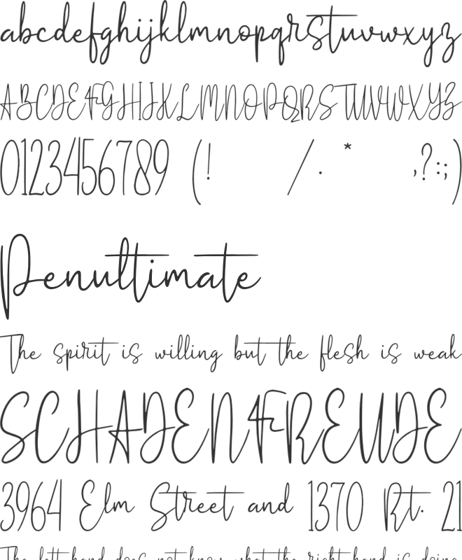Bantublesh font preview