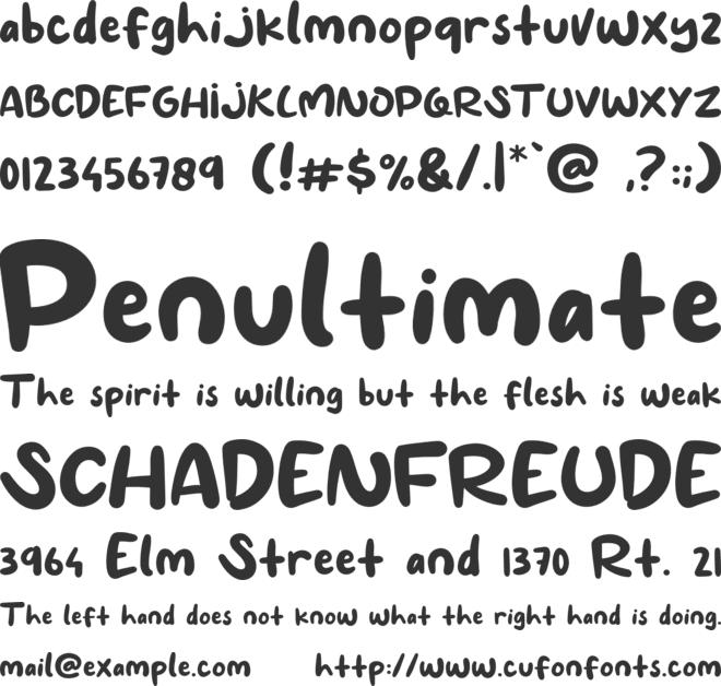 Like Snow font preview